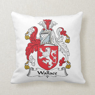Wallace Family Crest Throw Pillow