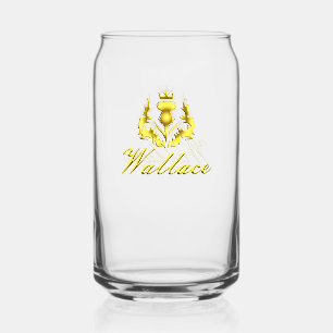 Wallace Gold Crowned Thistle Can Glass