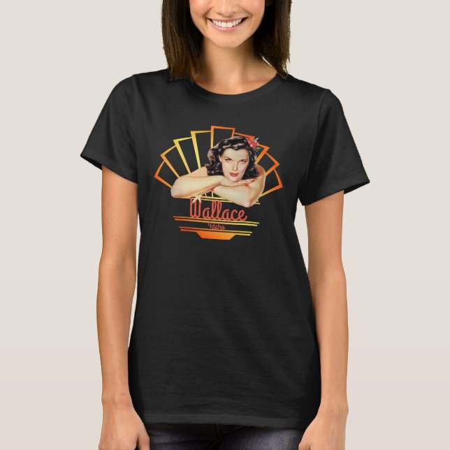 Wallace Idaho Pinup Girl V3b T-Shirt (Front)