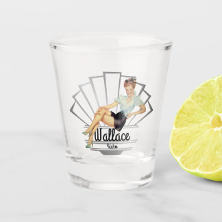 Wallace Idaho Pinup Girl V5 Shot Glass