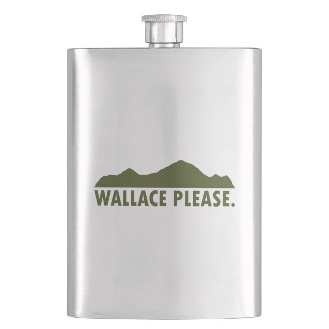Wallace Idaho Please Flask (Front)