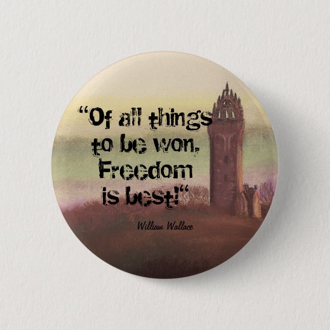 Wallace Monument, Stirling, Scotland Button (Front)