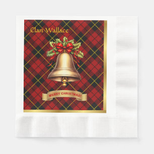 Wallace Personalized Tartan Christmas Napkins