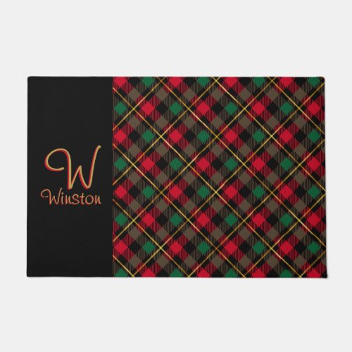 Wallace Red Plaid Doormat