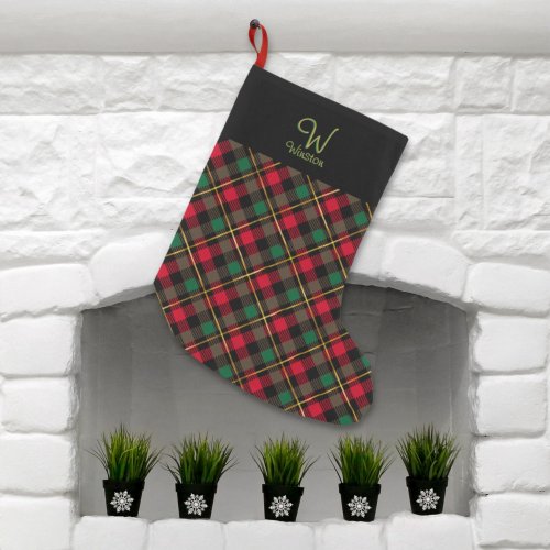 Wallace Red Plaid Small Christmas Stocking