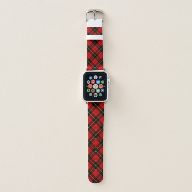 Wallace Red Tartan Apple Watch Band (Front)