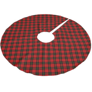 Wallace Red Tartan Brushed Polyester Tree Skirt