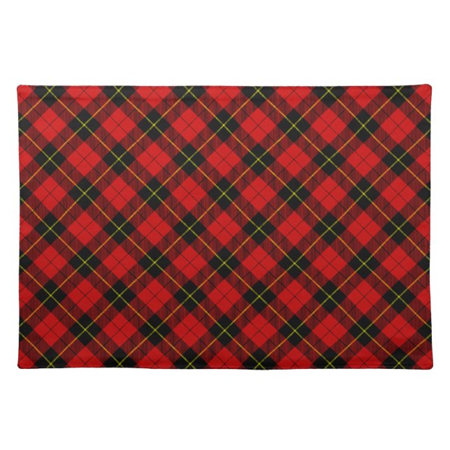 Wallace Red Tartan Cloth Placemat (Front)