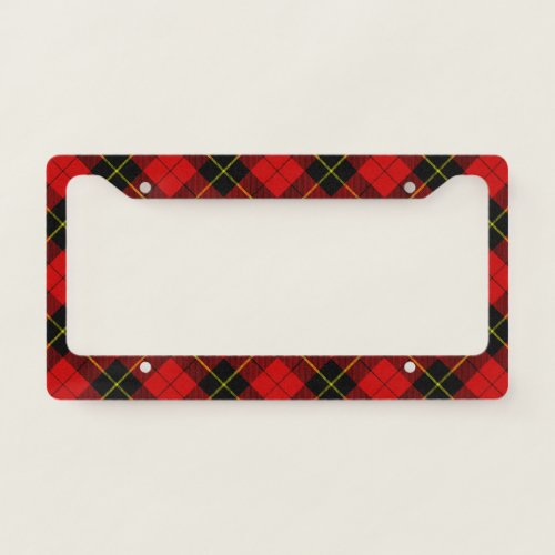 Wallace Red Tartan License Plate Frame