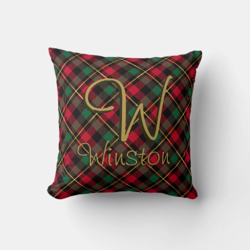 Wallace Red Throw Pillow