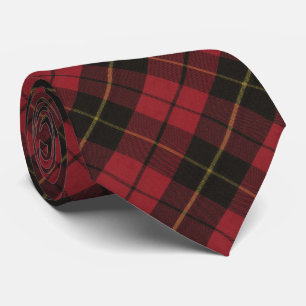 Wallace Red Weathered Scottish Tartan Neck Tie