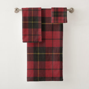 Wallace Red Weathered Tartan Bath Towel Set