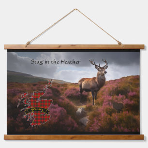 Wallace Stag in the Heather Personalized Hanging Tapestry