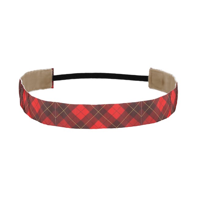 Wallace tartan background athletic headband (Front)