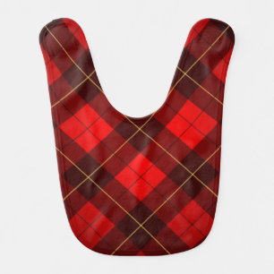 Wallace tartan background baby bib