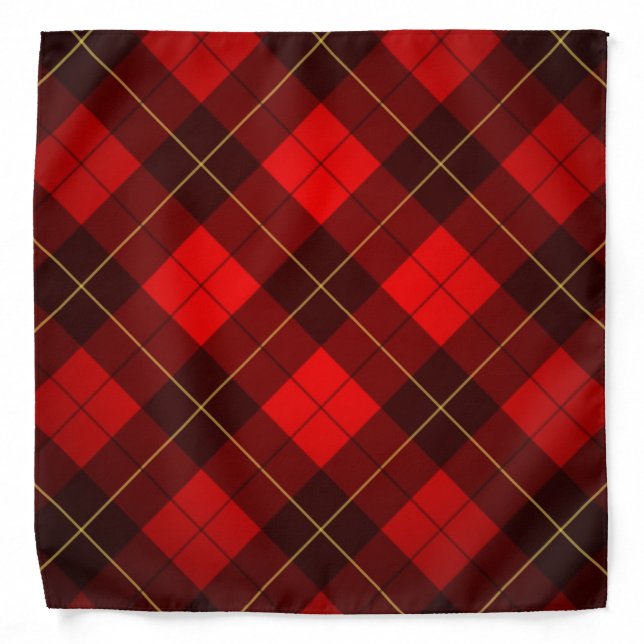 Wallace tartan background bandana (Front)