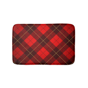 Wallace tartan background bath mat