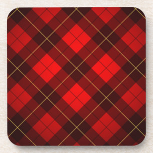 Wallace tartan background beverage coaster