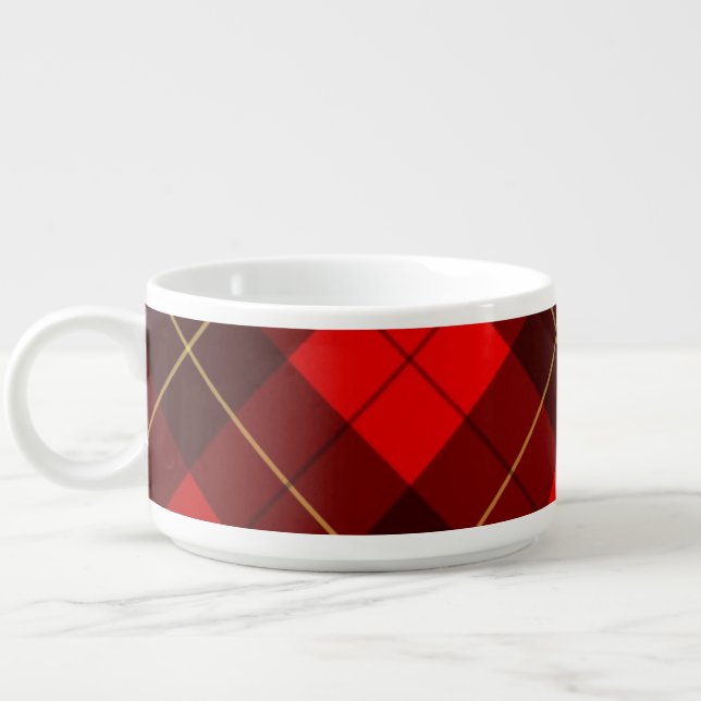 Wallace tartan background bowl (Right)