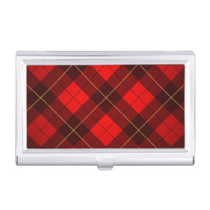 Wallace tartan background case for business cards
