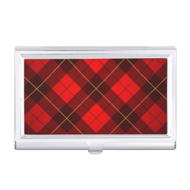 Wallace tartan background case for business cards (Front)