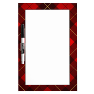 Wallace tartan background dry erase board