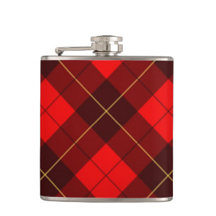 Wallace tartan background flask