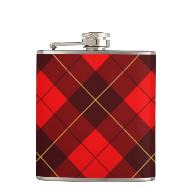 Wallace tartan background flask (Front)