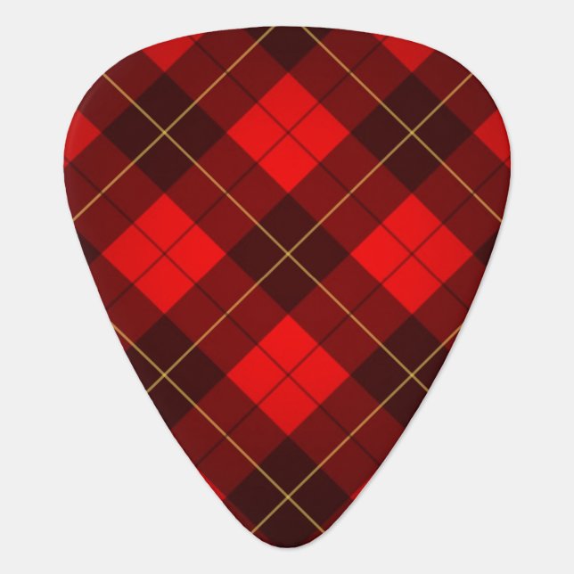 Wallace tartan background guitar pick (Front)