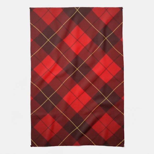 Wallace tartan background kitchen towel (Vertical)