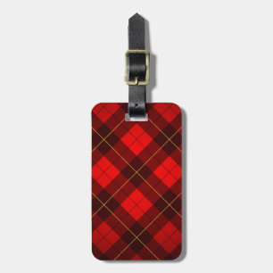 Wallace tartan background luggage tag