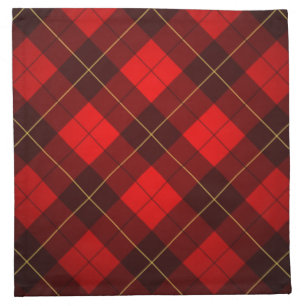 Wallace tartan background napkin