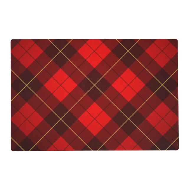Wallace tartan background placemat (Front)