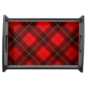 Wallace tartan background serving tray