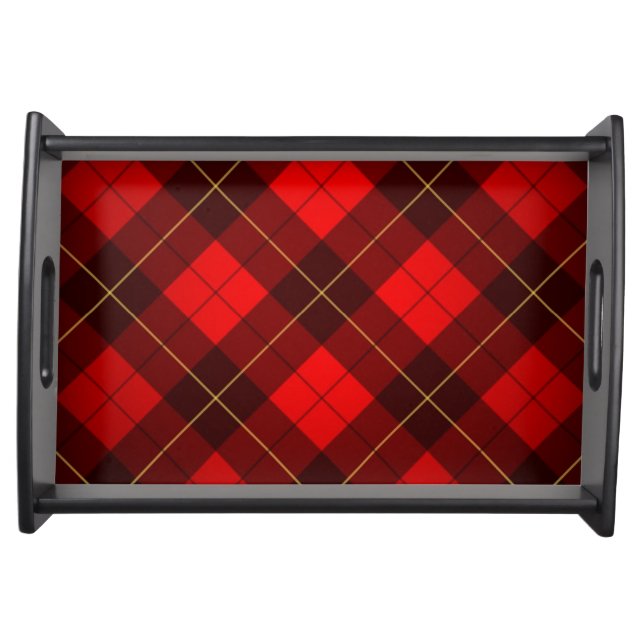 Wallace tartan background serving tray (Front)
