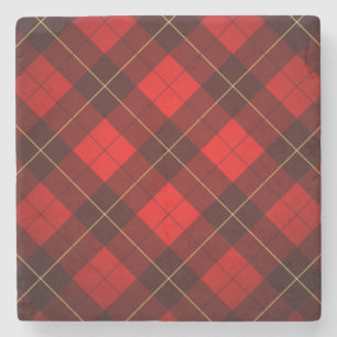 Wallace tartan background stone coaster