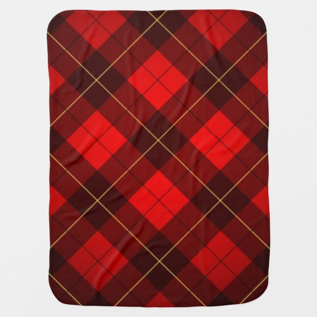 Wallace tartan background swaddle blanket (Front)