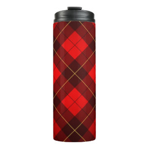 Wallace tartan background thermal tumbler