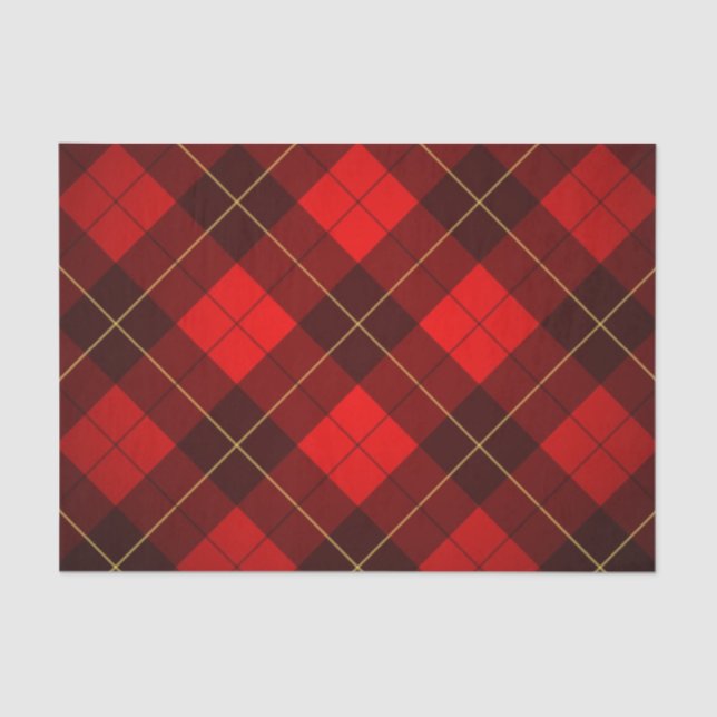 Wallace tartan background tissue paper (Front)