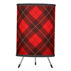 Wallace tartan background tripod lamp