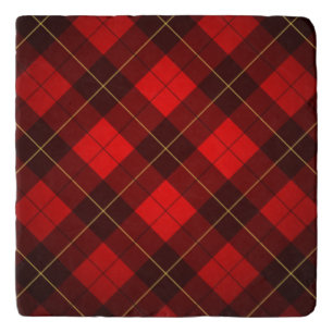 Wallace tartan background trivet
