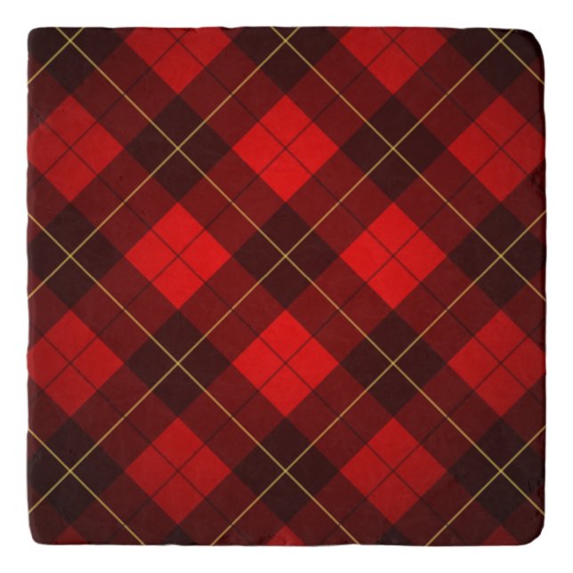 Wallace tartan background trivet (Front)