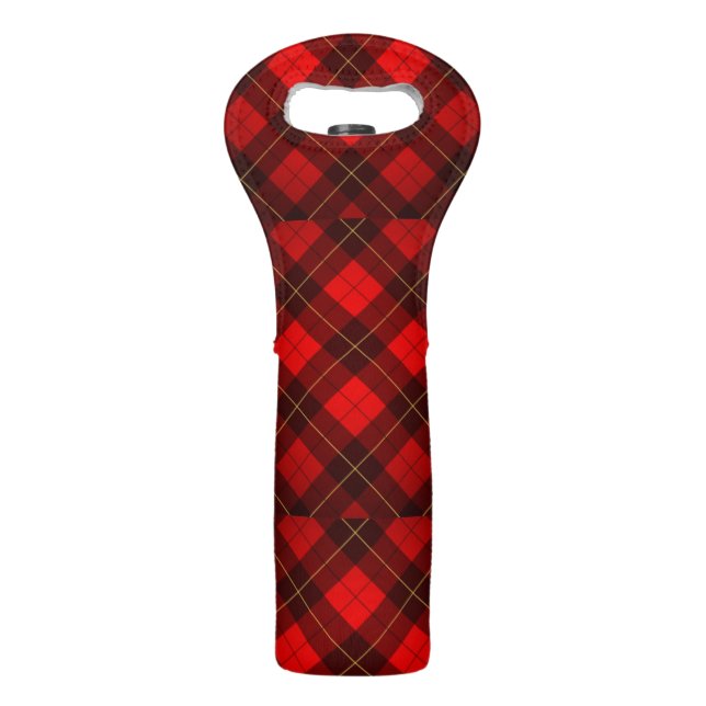 Wallace tartan background wine bag (Front)