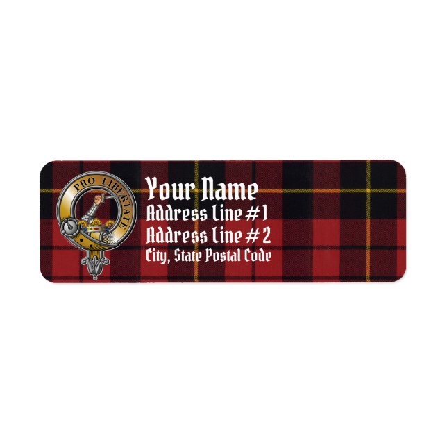 Wallace Tartan & Badge Label (Front)