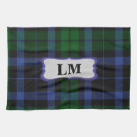 Wallace Tartan Blue & Green Kitchen & Sports Towel