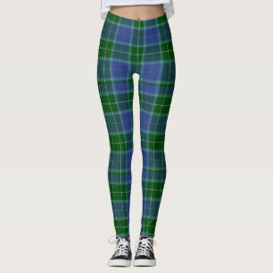 Wallace Tartan Blue & Green Leggings