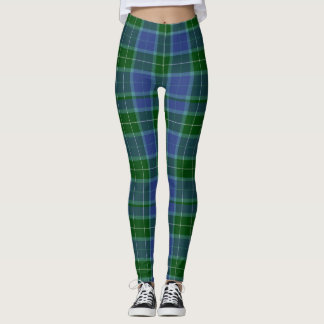 Wallace Tartan Blue & Green Leggings