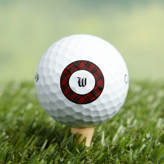 Wallace Tartan Clan Plaid Golf Balls (Insitu Tee)