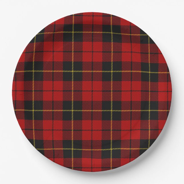 Wallace Tartan Paper Plates (Front)