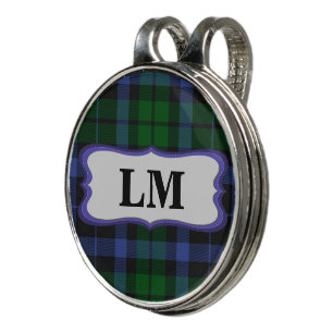 Wallace Tartan Plaid Golf Hat Clip Ball Marker